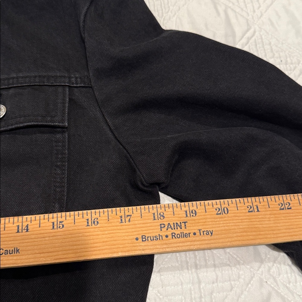 Zara Black Long Sleeve Denim Button Down Dress Jean size M - Picture 6 of 14